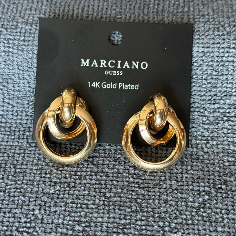 Marciano by Guess Multi 14K Gold Plated Earrings - New - Pierced Ears